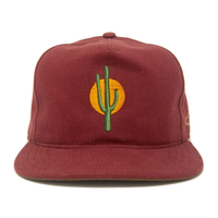 Ampal Sunset Cactus Hat | Made in USA Canvas Flat Brim Cap