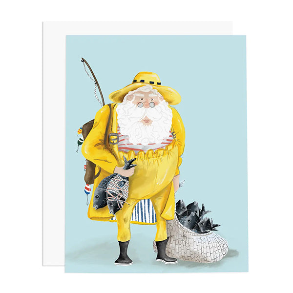 Ramus & Co. Santa Fisherman Greeting Card