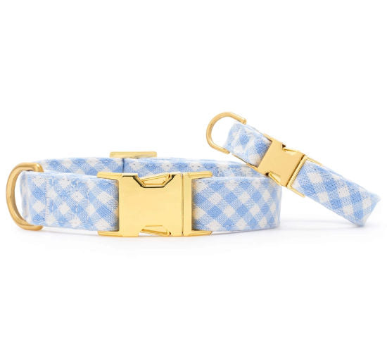 The Foggy Dog Sky Blue Gingham Collar