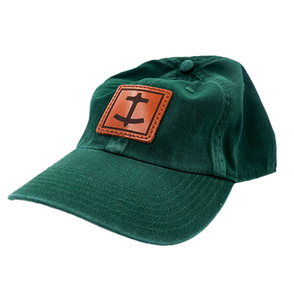 DBC Green Leather Patch Ball Cap