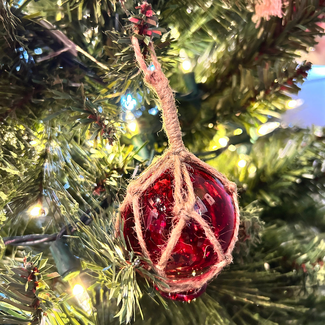 Red Glass Ball Christmas Ornament