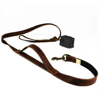 Leather Dog Leash &  Poop Bag Holder