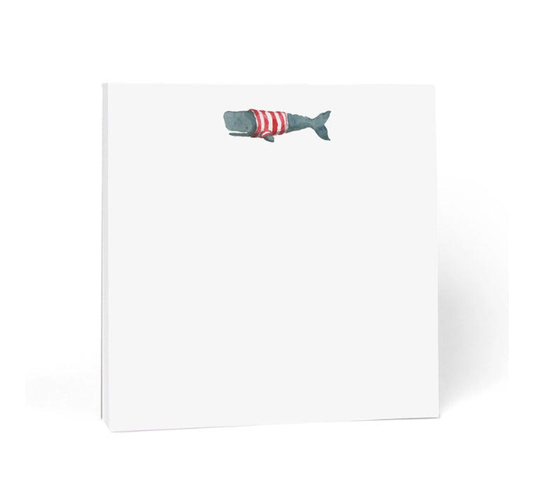 Stripey Whale Notepad