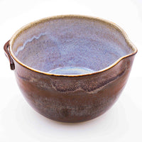 Inside photo of stoneware mixing bowl with brown exterior glaze handmade by Allison Morrissey