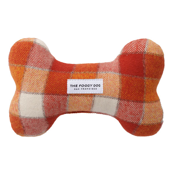 The Foggy Dog Pumpkin Spice Dog Bone Squeaky Toy