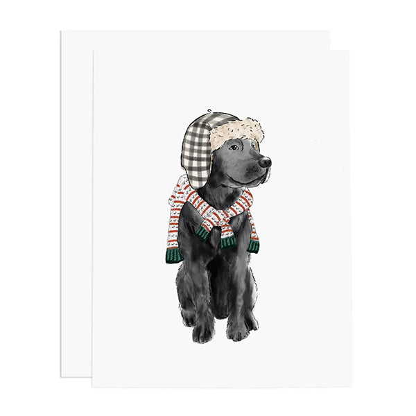 Ramus & Co. Candy Cane Black Lab Greeting Card