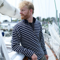 Schooner 1/4 Zip Sweater Navy (Unisex)