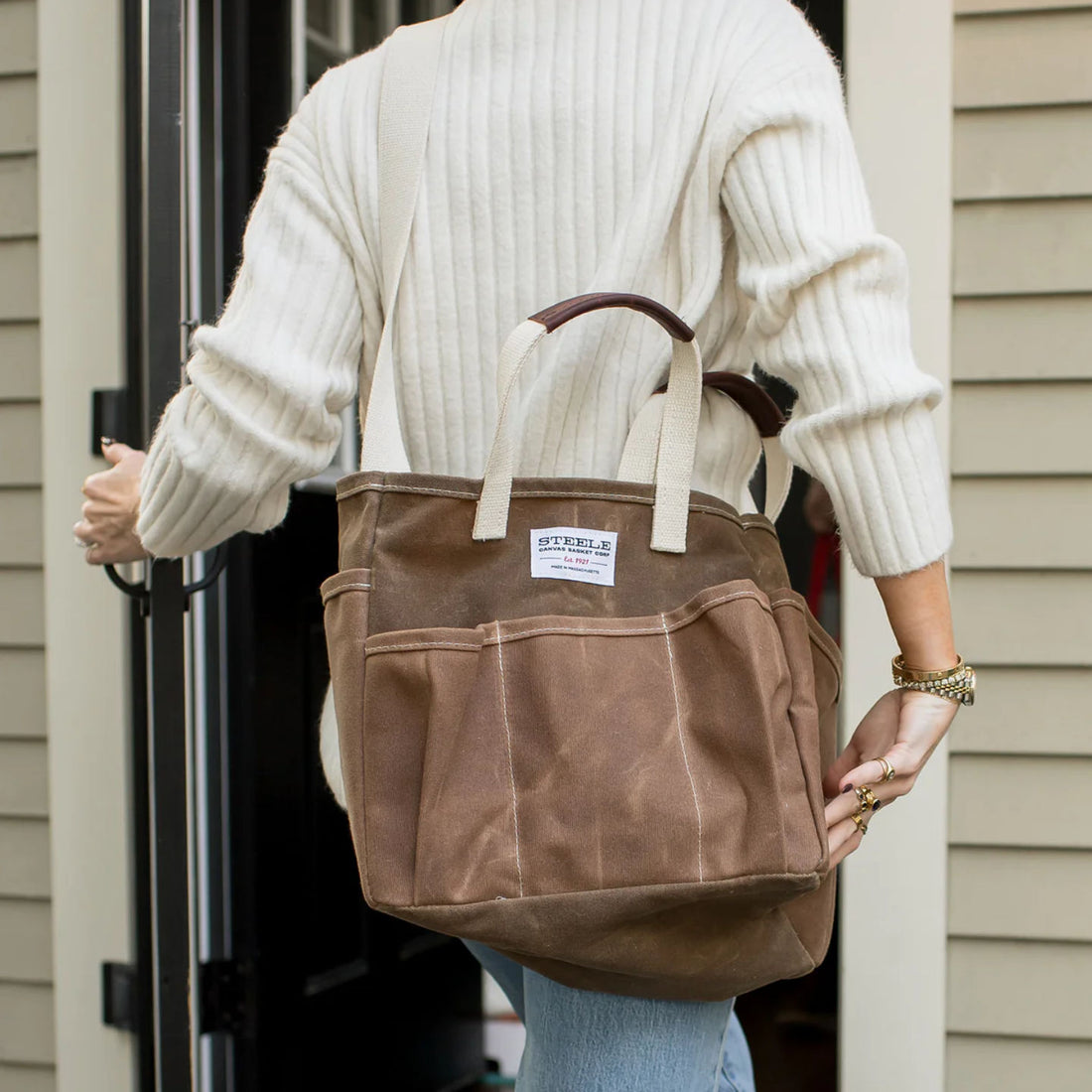 Steele Canvas Utility Tote - Waxed Brown