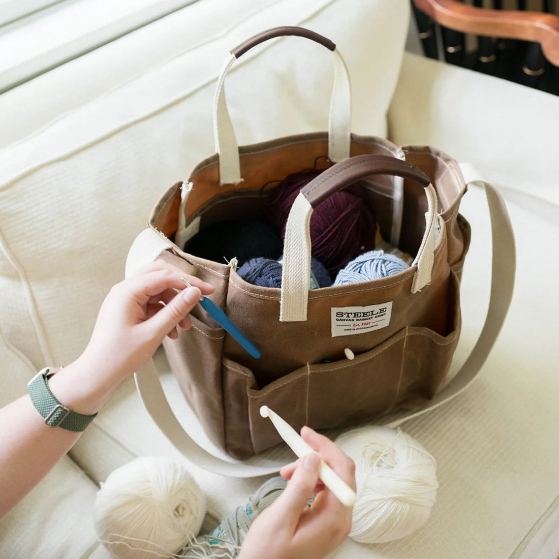 Steele Canvas Utility Tote - Waxed Brown