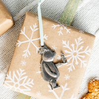 Winnie-the-Pooh with Candle Pewter Ornament | Danforth Pewter