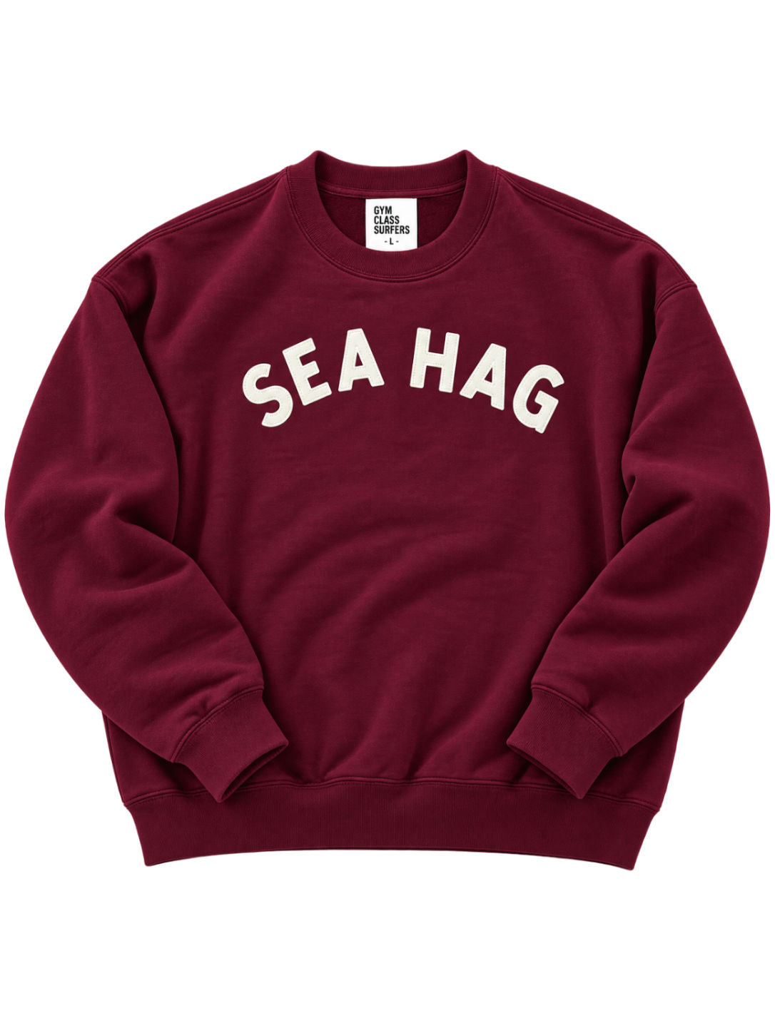 Vintage Sea Hag Sweatshirt – Burgundy & Ivory - L