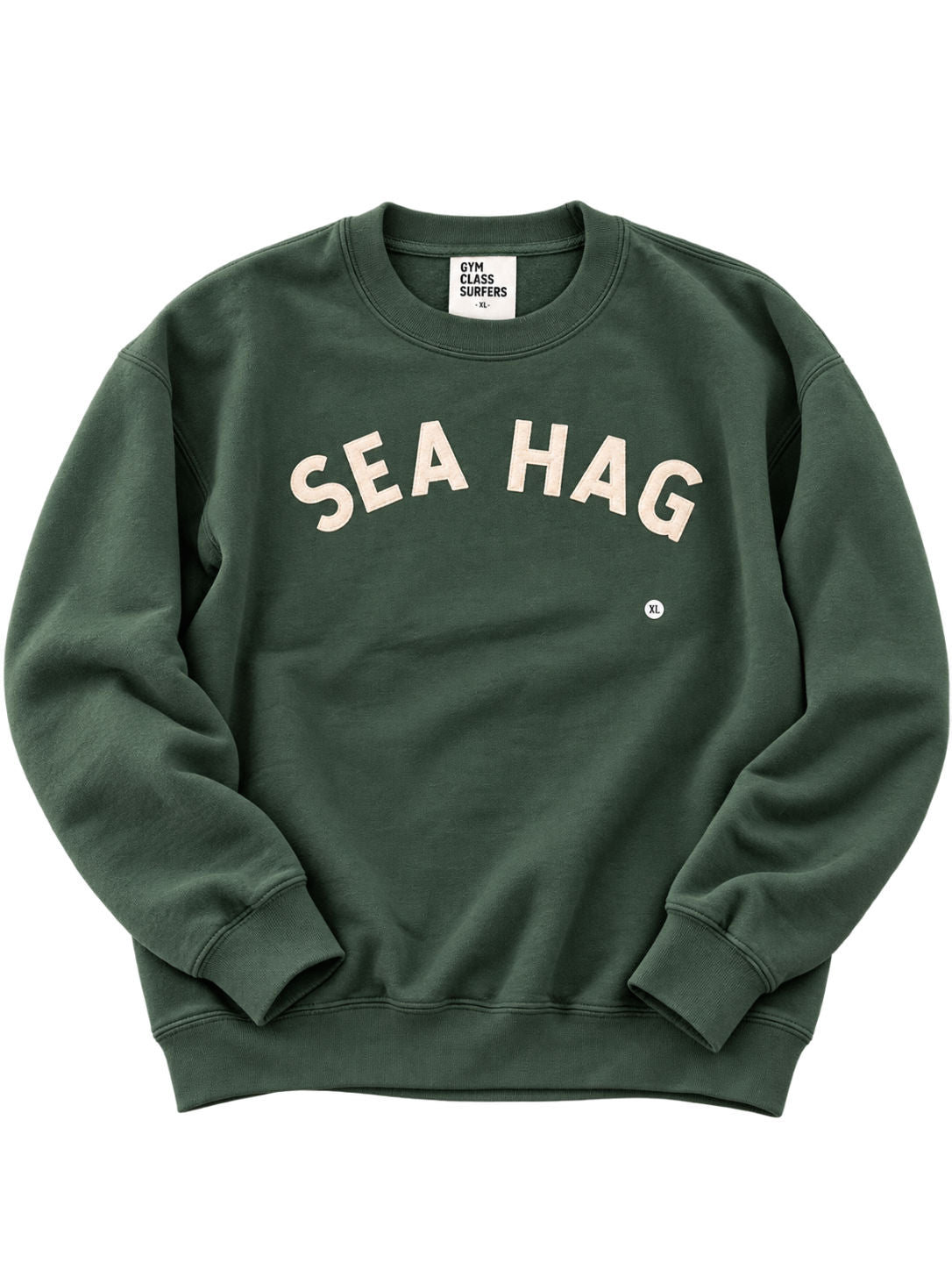 Vintage Sea Hag Sweatshirt – Forest Green & Oatmeal - XL