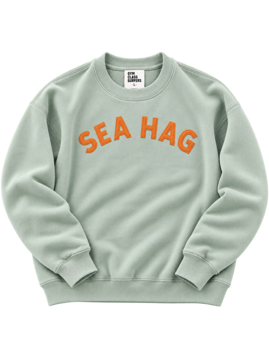 Vintage Sea Hag Sweatshirt – Light Mint & Burnt Orange - L
