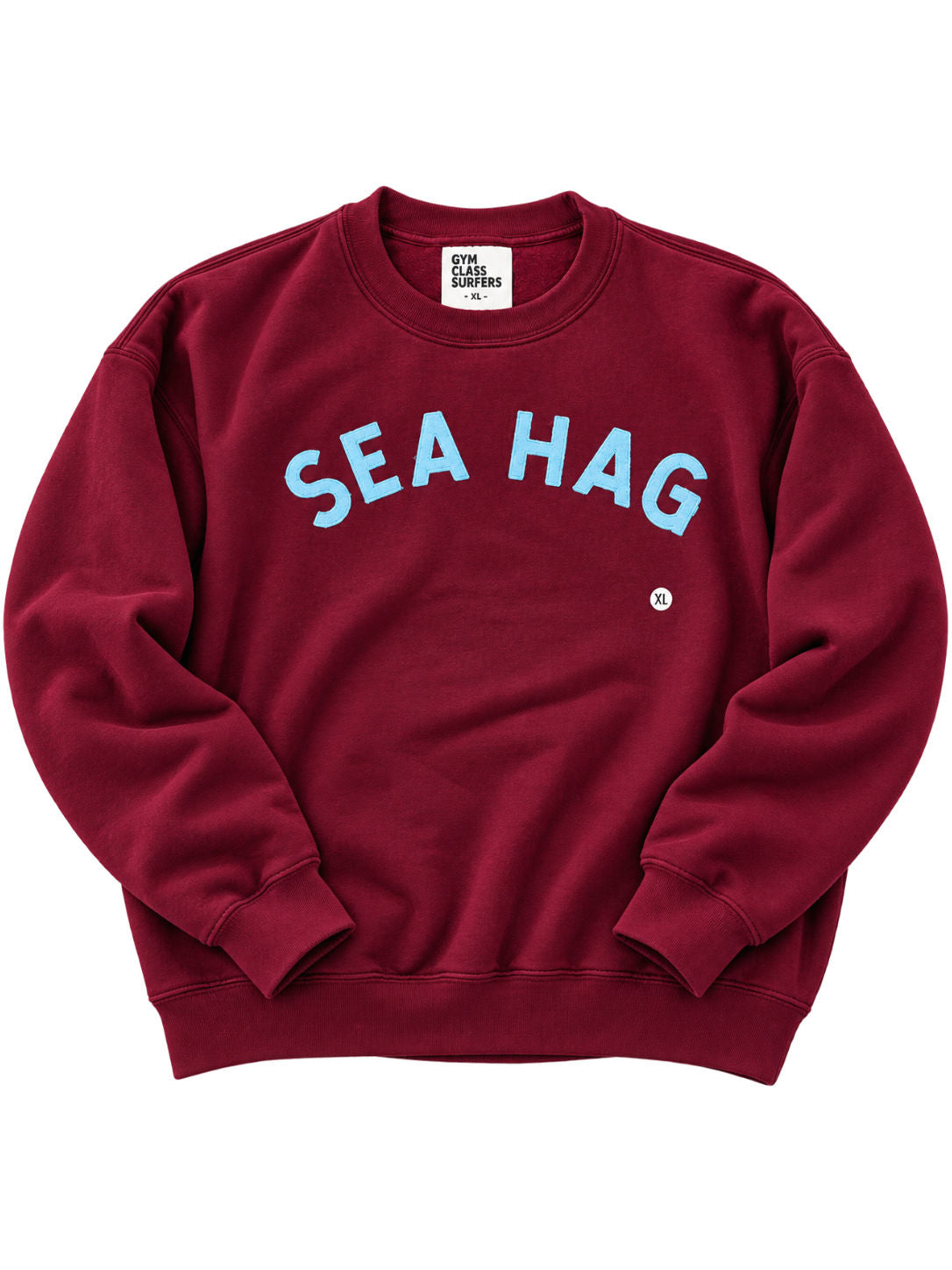 Vintage Sea Hag Sweatshirt – Burgundy & Sky Blue - XL