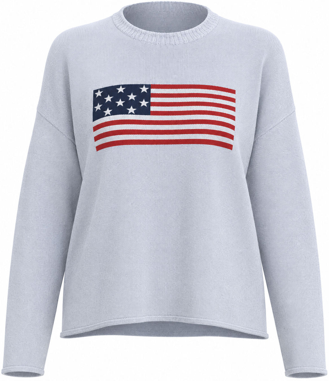 American Flag Sweater - Jean | Lightweight & Woven | Made In The USA