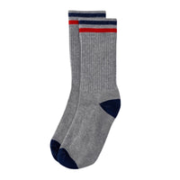 Kennedy Luxe Athletic Socks- Gray  (Unisex)