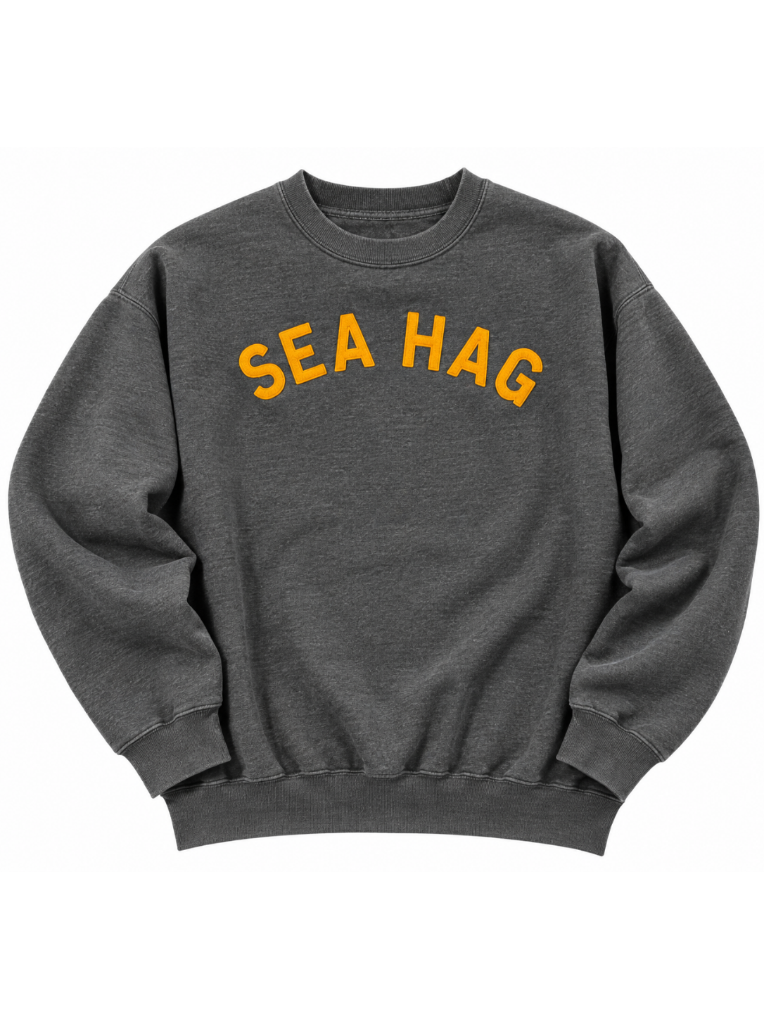 Vintage Sea Hag Sweatshirt – Charcoal Gray & Burnt Orange - L