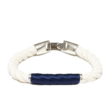 Beacon Bracelet - Ivory/Navy/Silver