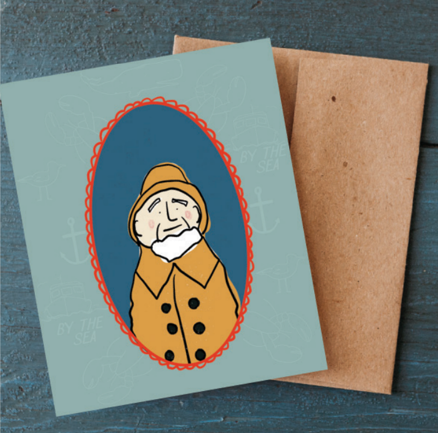 Bert the Sailor Greeting Card Set | Boxed Coastal Notecards (10 Pack)