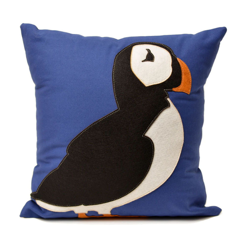 Salty Cottage Puffin Pillow | Coastal Charm with a Little Atlantic Attitude