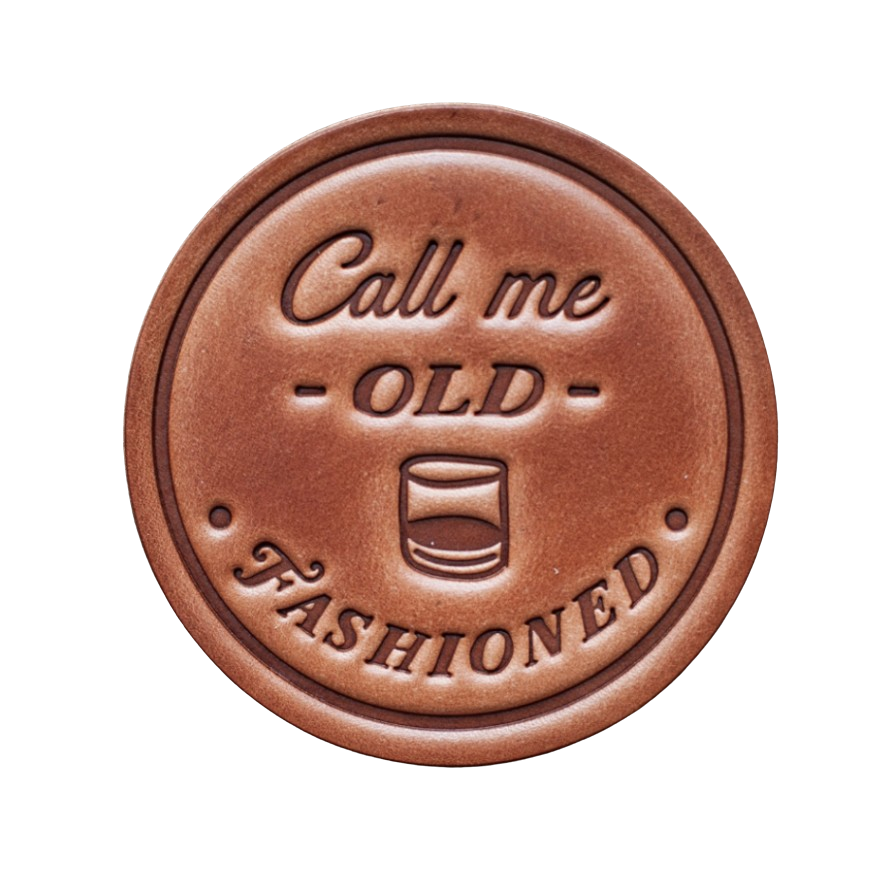 Call Me Old Fashioned Leather Coaster (Made in USA)