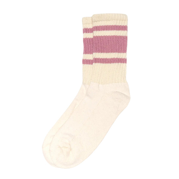 The Mono Stripe Socks- Dusty Rose (Unisex)