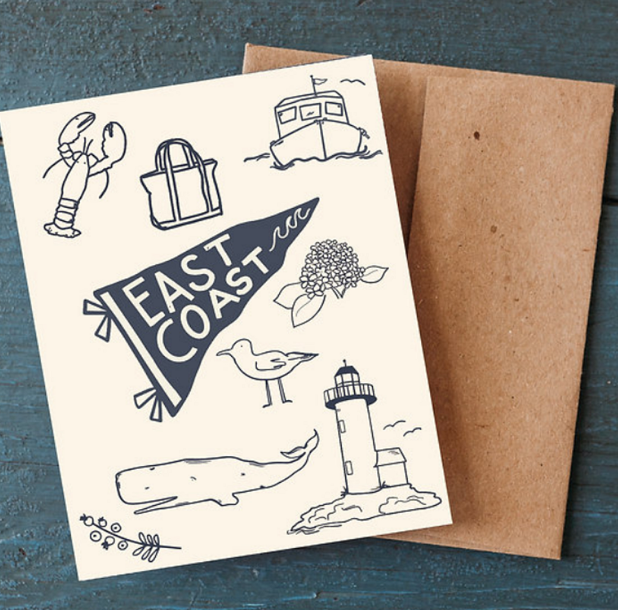 East Coast Greeting Card Set | Boxed Coastal Notecards (10 Pack)