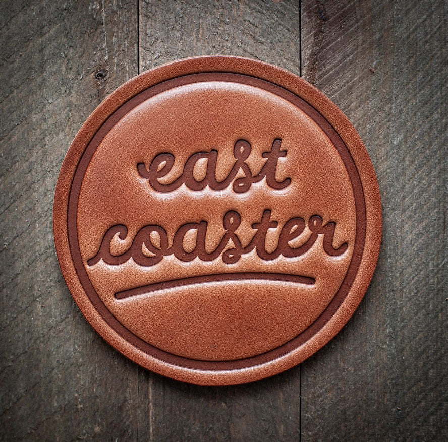 East Coaster Leather Coaster (Made in USA)