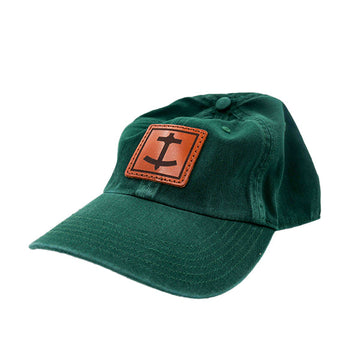 DBC Green Leather Patch Ball Cap