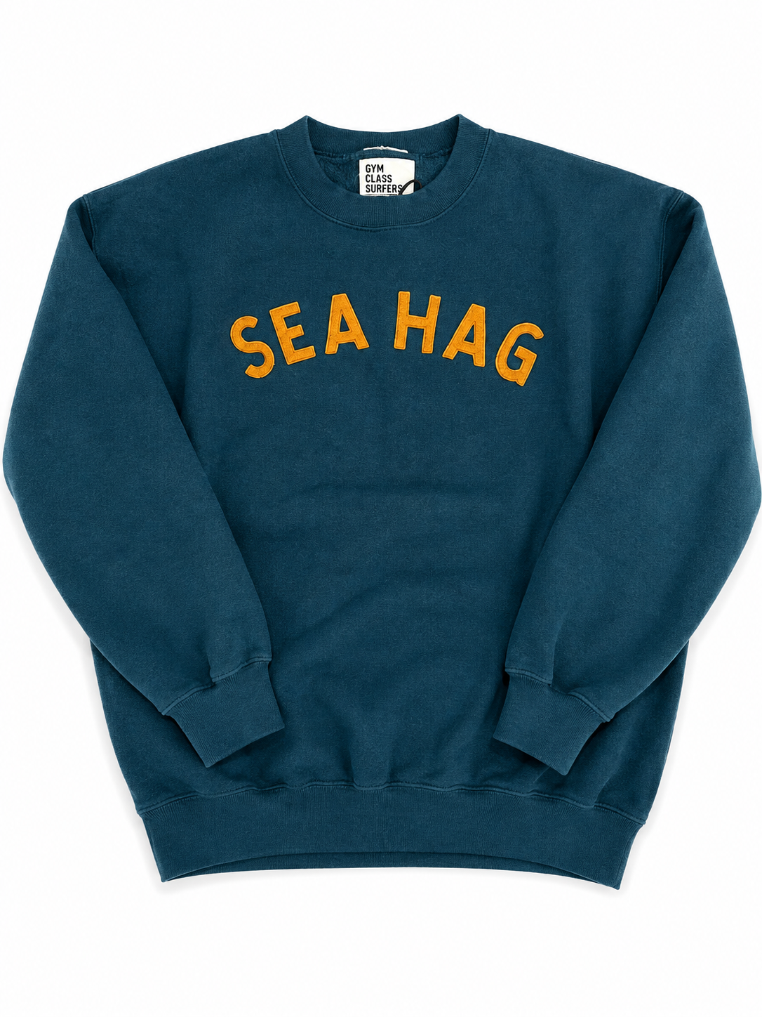 Sea Hag Vintage Teal & Burnt Orange Crewneck Sweatshirt - S