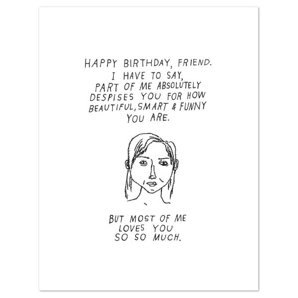 Mountains vs Plains Greeting Card - Happy Birthday Friend