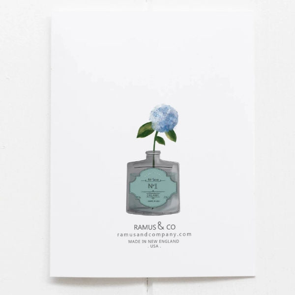 Ramus & Co. Rain Boot Hydrangeas Greeting Card