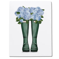 Ramus & Co. Rain Boot Hydrangeas Greeting Card