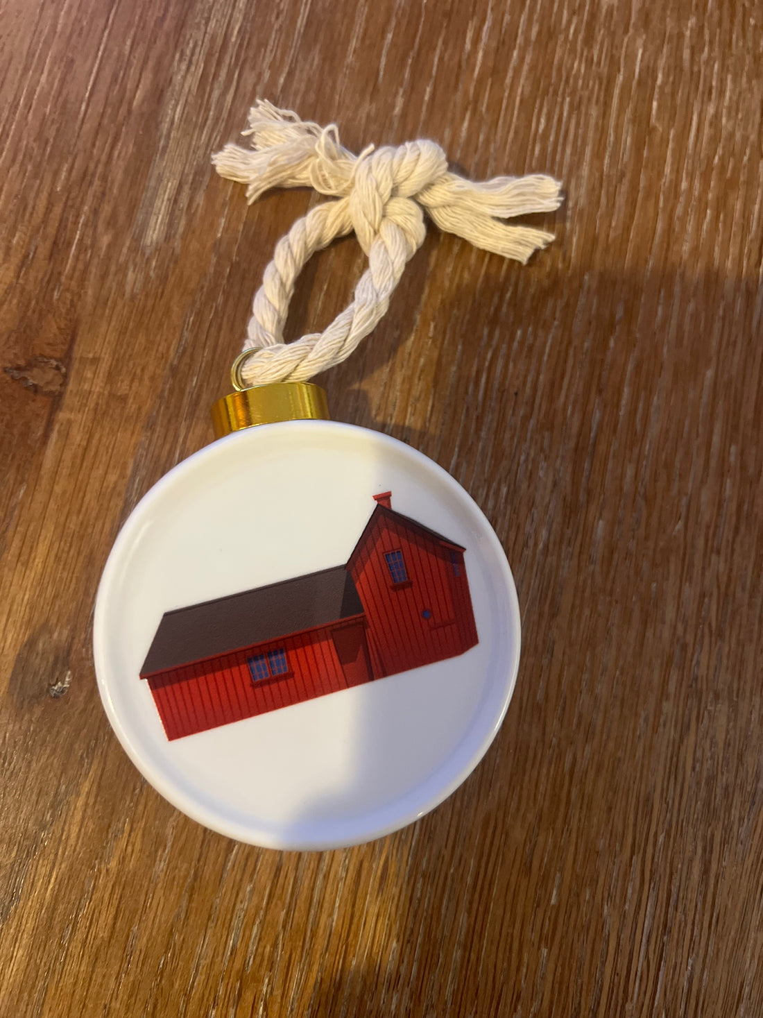 Custom Porcelain Motif 1 Rockport Christmas Ornament
