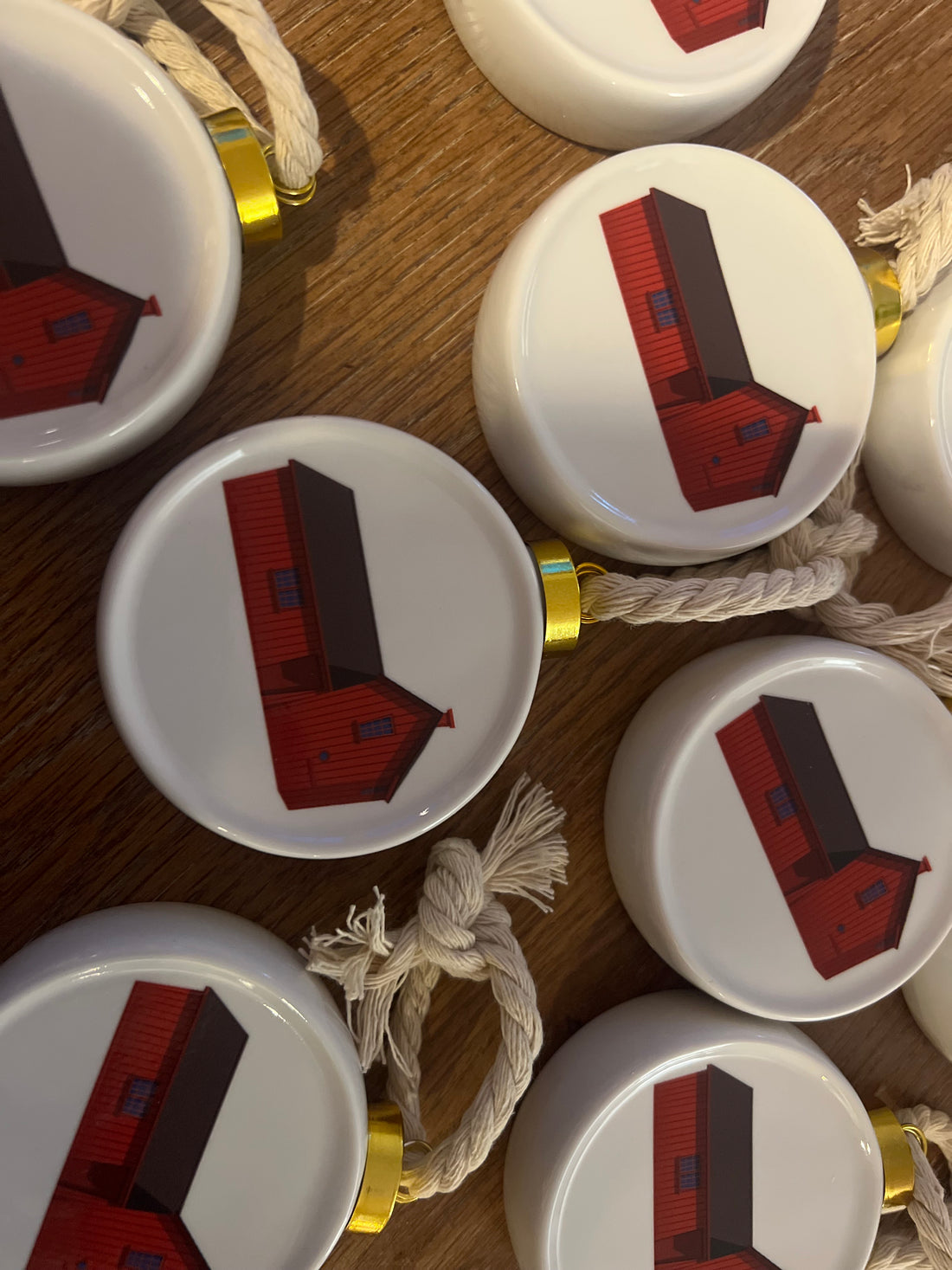 Custom Porcelain Motif 1 Rockport Christmas Ornament