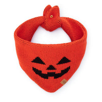 Jack-O’-Lantern Knit Dog Bandana