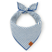 Lake Blue Stripe Dog Bandana – Made in USA
