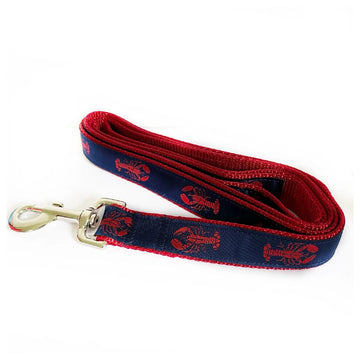 Lobster Dog Leash: Navy-Red-Red