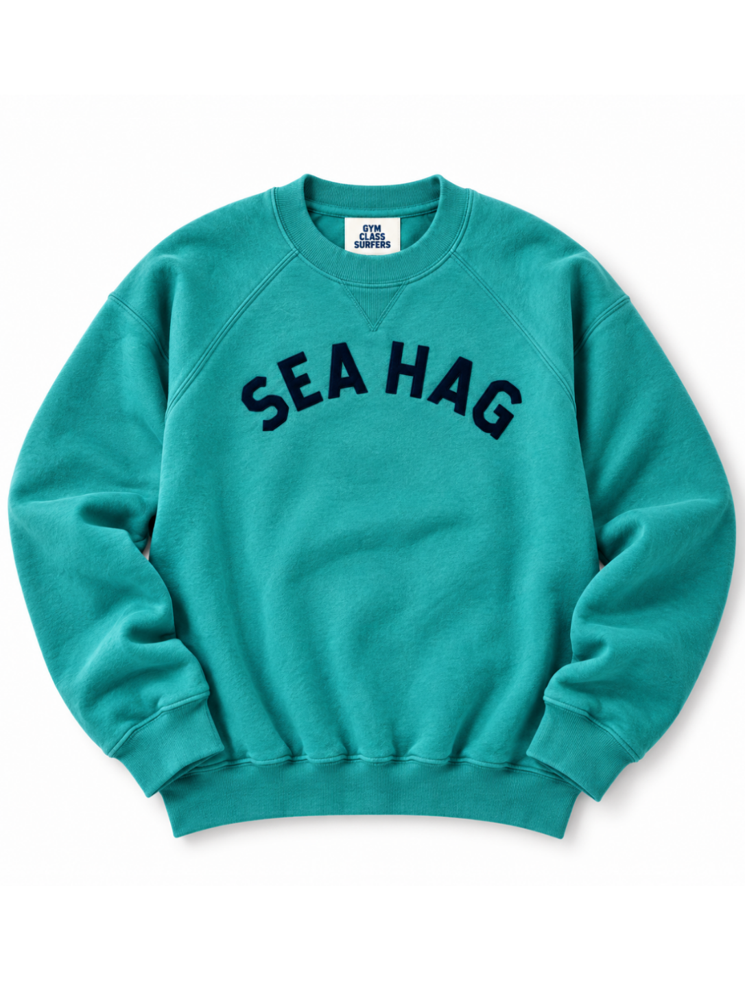 Vintage Sea Hag Crewneck – Seafoam & Navy | Gym Class Surfers - M