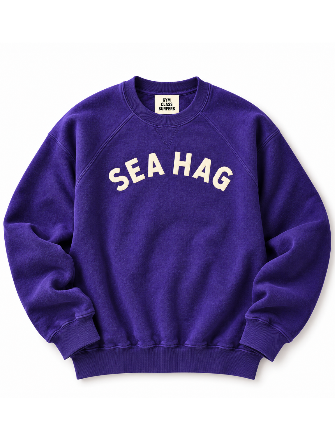 Sea Hag Vintage Crewneck | Raglan Sweatshirt Purple - M