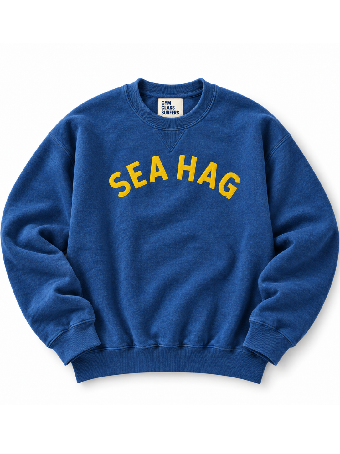 Vintage Sea Hag Crewneck – Vintage Blue & Golden Orange | Gym Class Surfers - M