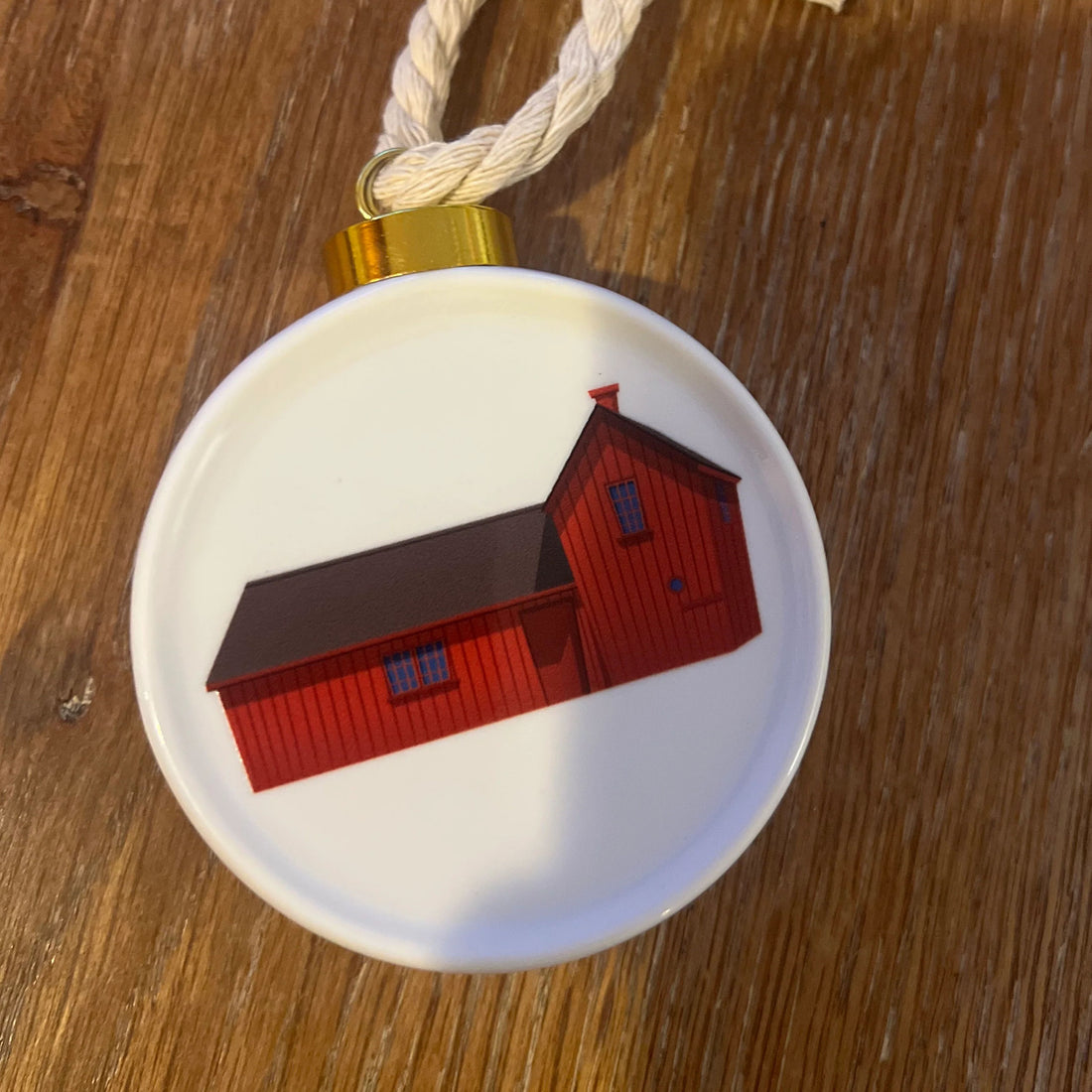 Custom Porcelain Motif 1 Rockport Christmas Ornament