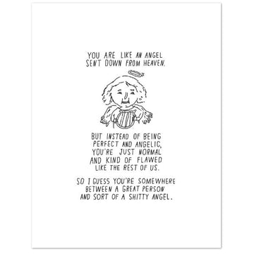 Mountains vs Plains Greeting Card - Shitty Angel
