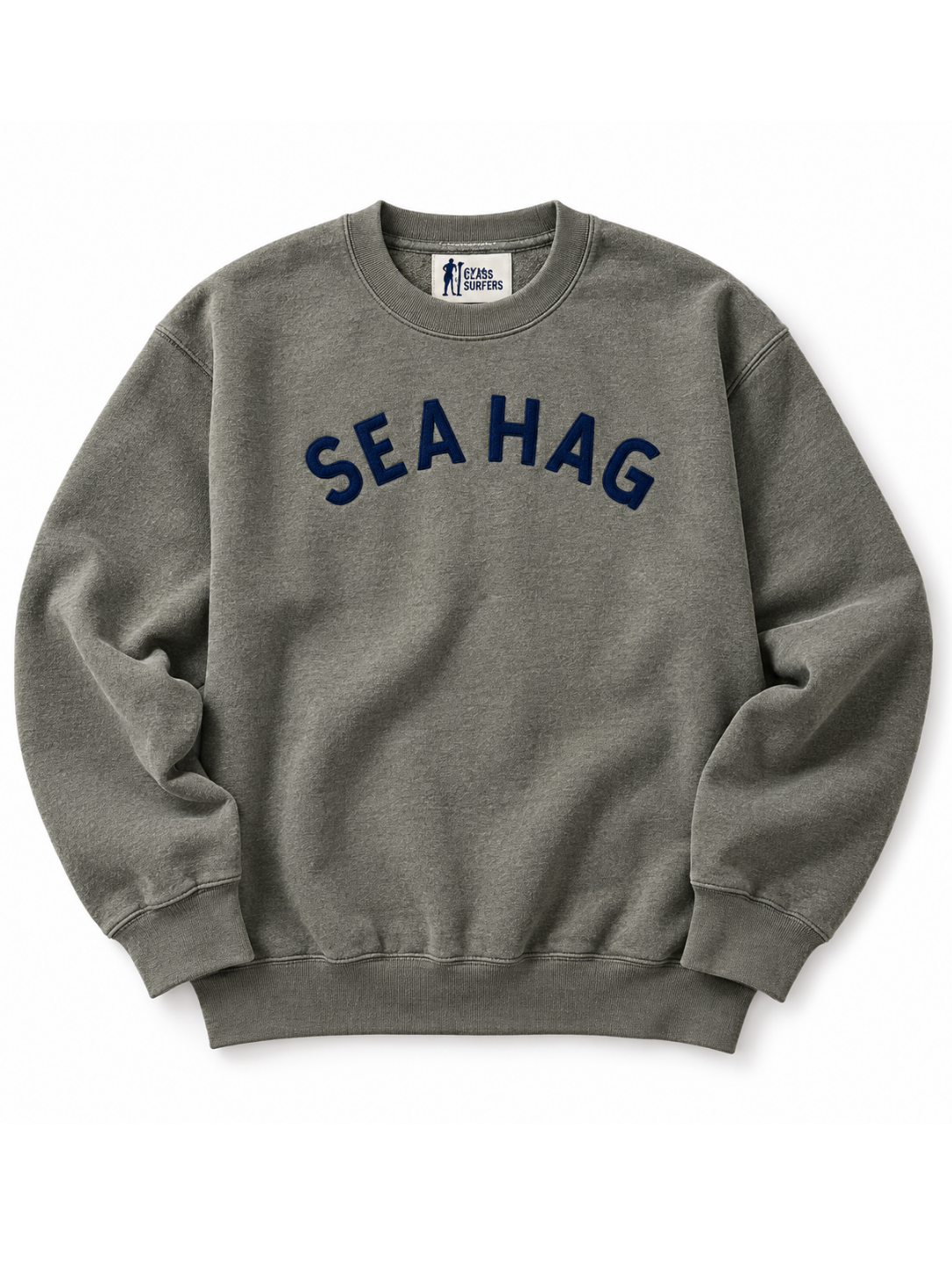 Vintage Sea Hag Crewneck – Olive Charcoal & Navy | Gym Class Surfers XL