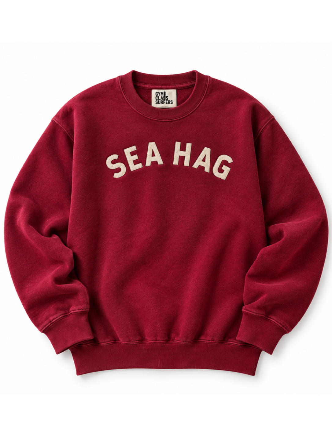 Vintage Sea Hag Crewneck – Cranberry & Oatmeal | Gym Class Surfers - XL