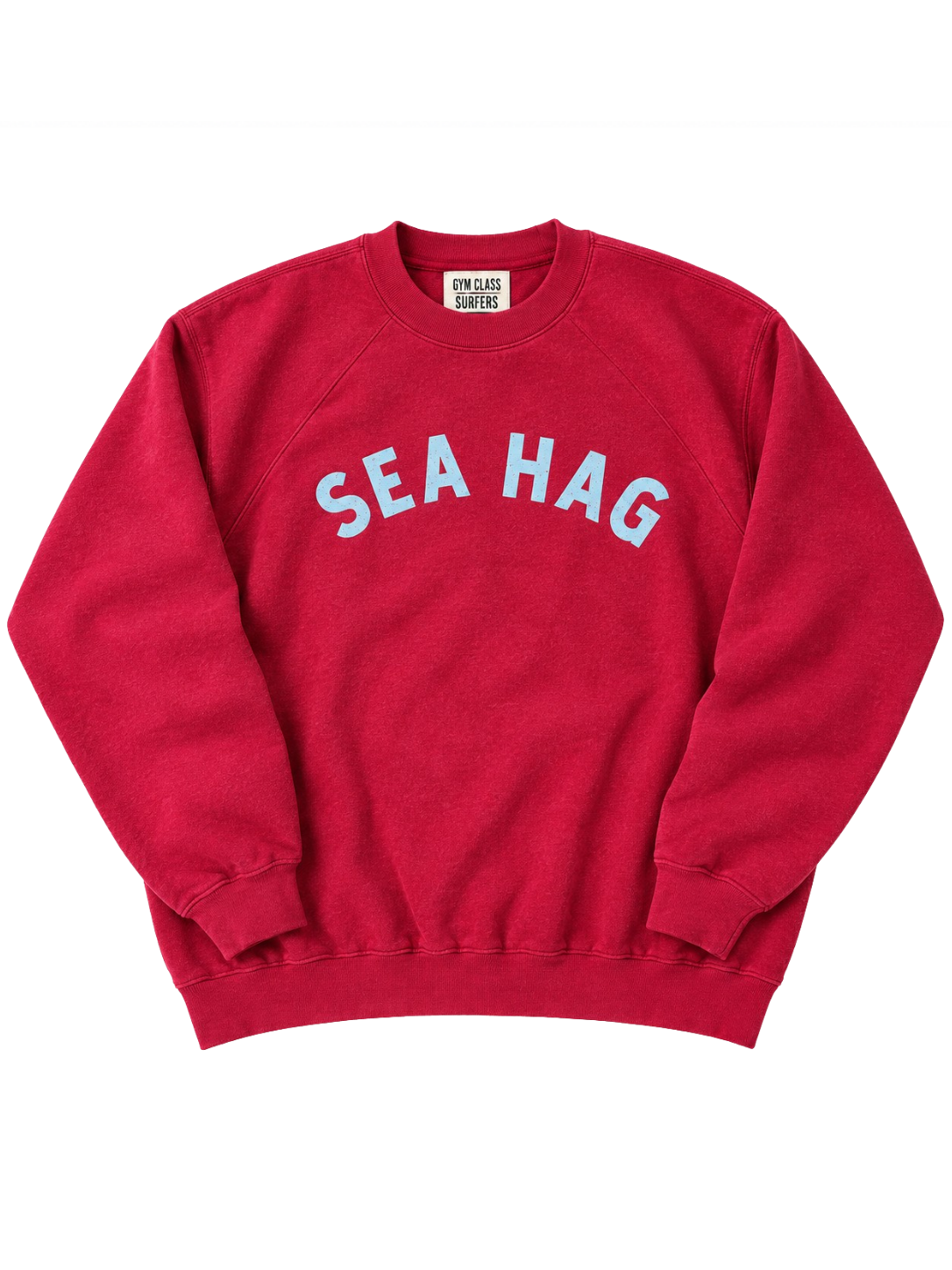 Sea Hag Vintage Crewneck Sweatshirt – Faded Berry / Powder Blue - L
