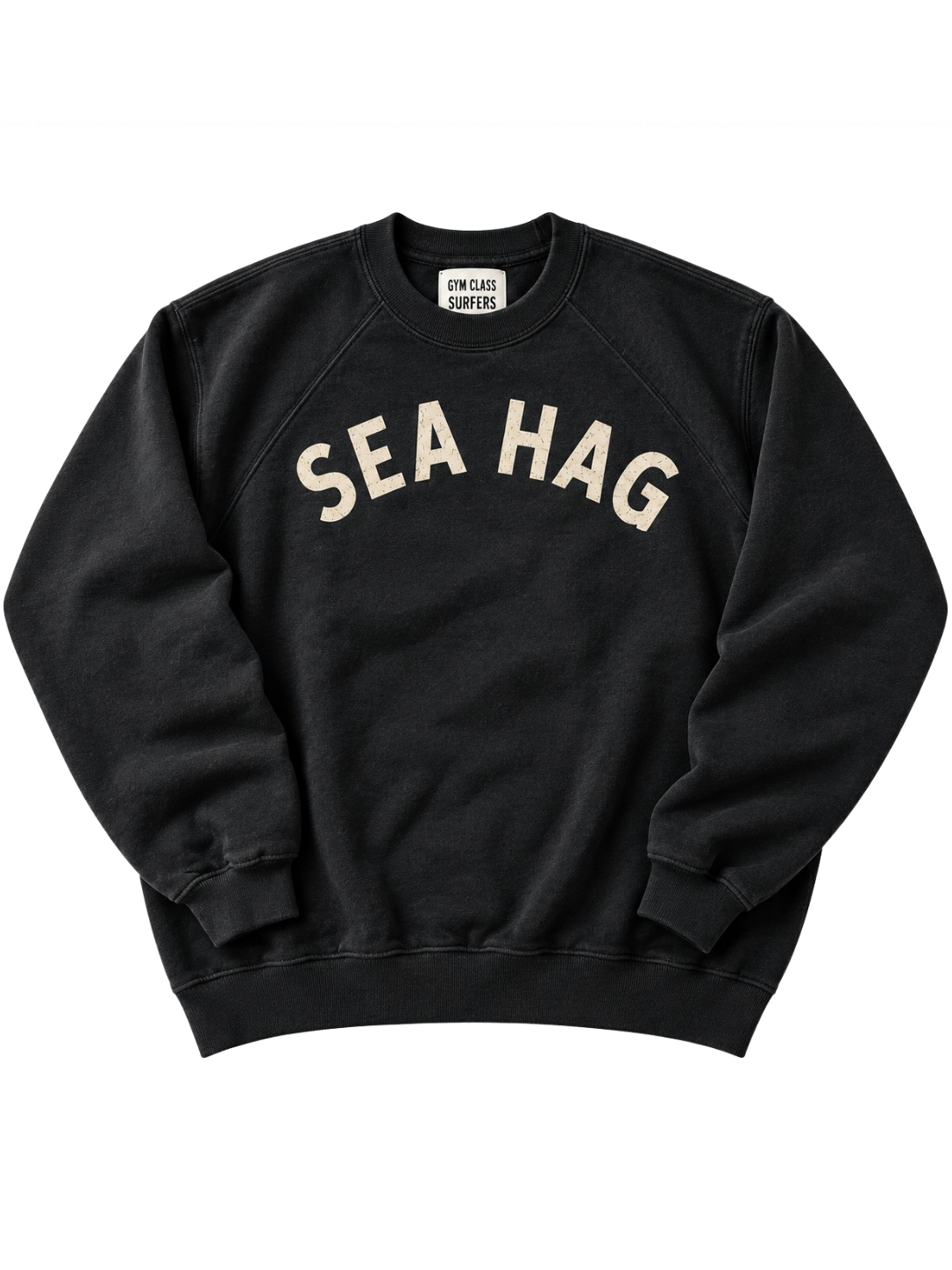 Sea Hag Vintage Crewneck Sweatshirt – Black & Oatmeal - M