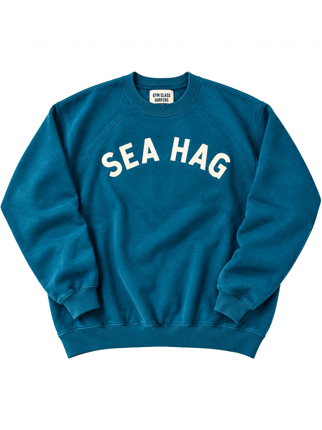 Sea Hag Vintage Crewneck Sweatshirt – Harbor Teal & Cream - M