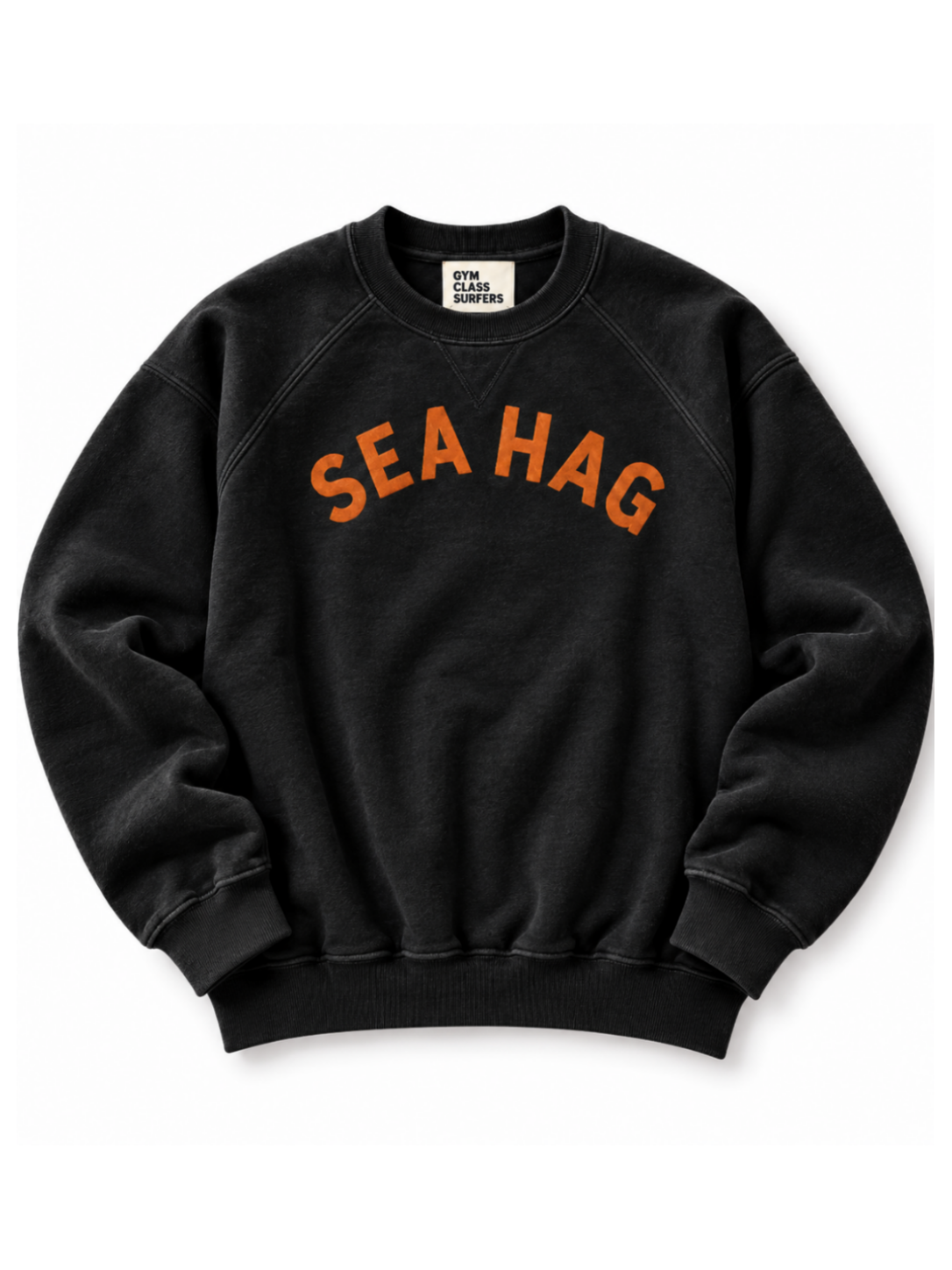 Sea Hag Vintage Crewneck Sweatshirt – Black & Burnt Orange - XL