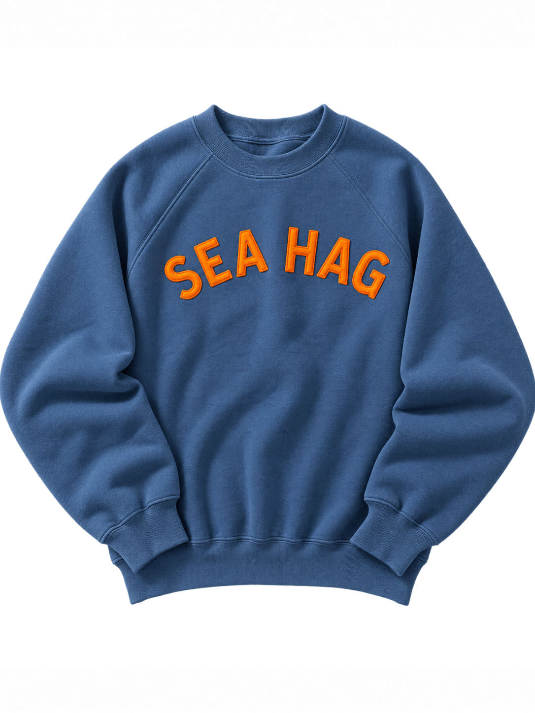Vintage Sea Hag Crewneck – Harbor Blue & Varsity Orange - XL